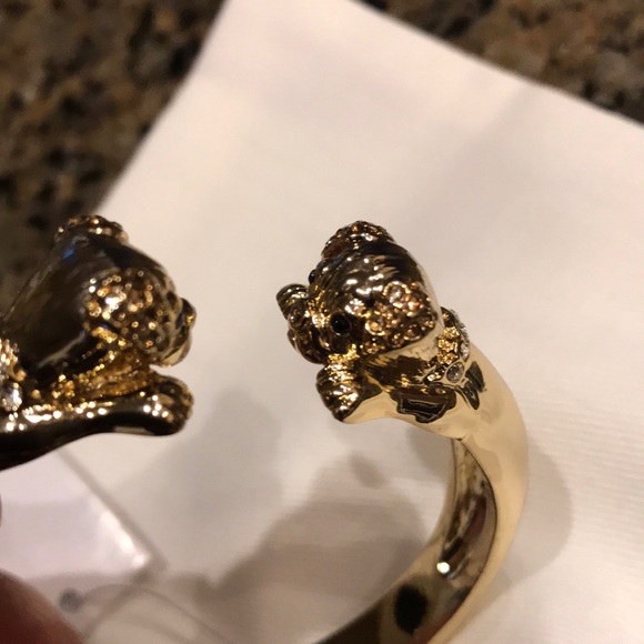 Kate Spade New York Bracelet Puppy Open Hinge Cuff NWT - Picture 5 of 8